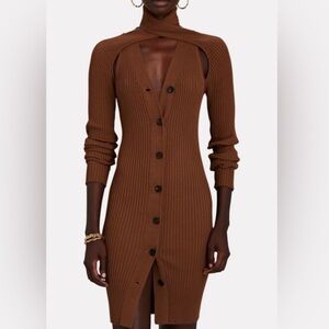 Wynn Hamlyn Loop Neck Rin Knit Cardigan Dress